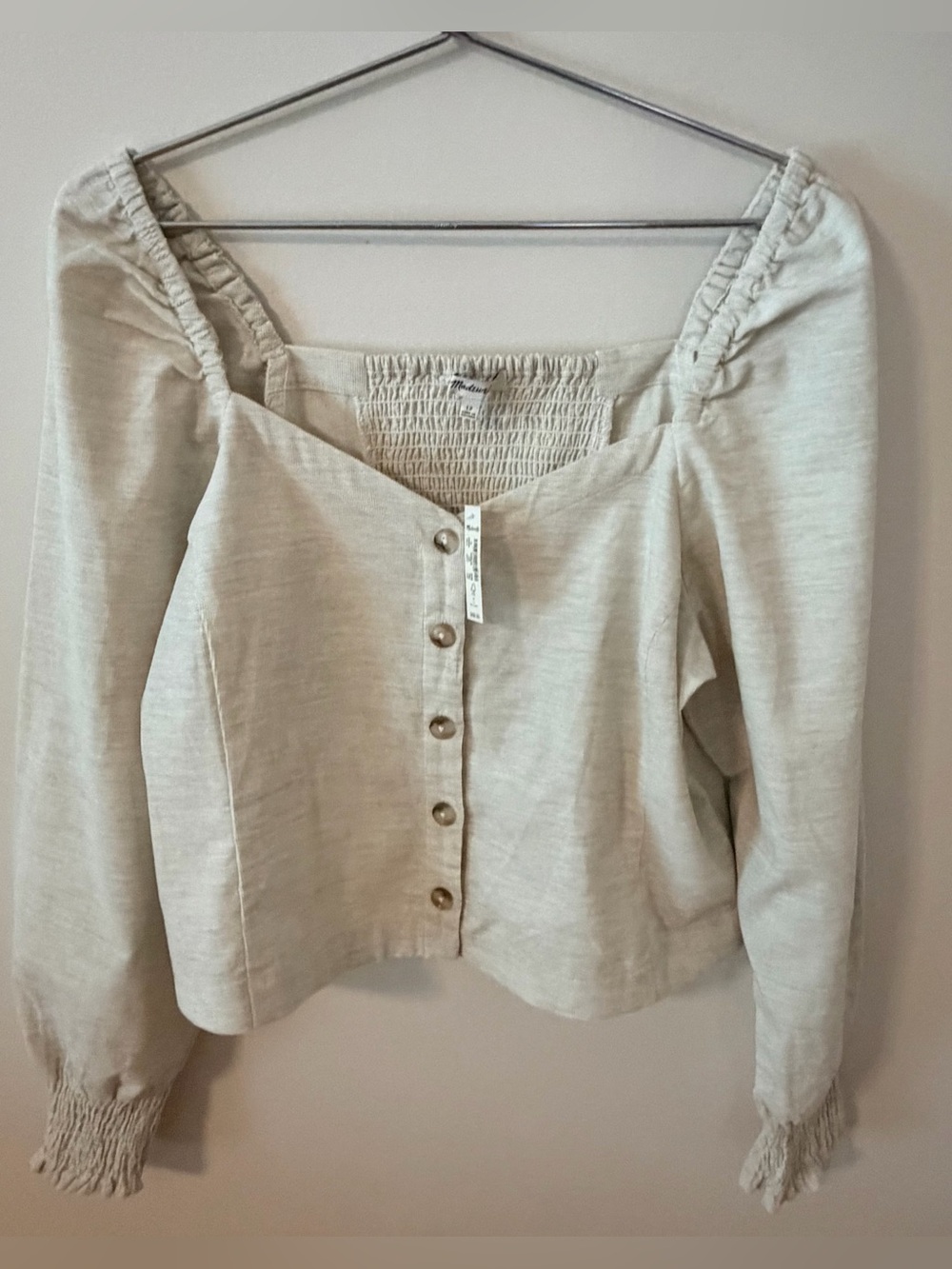 Madewell Sweetheart Neck Top Women Size 12